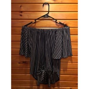 Striped Off the Shoulder Top